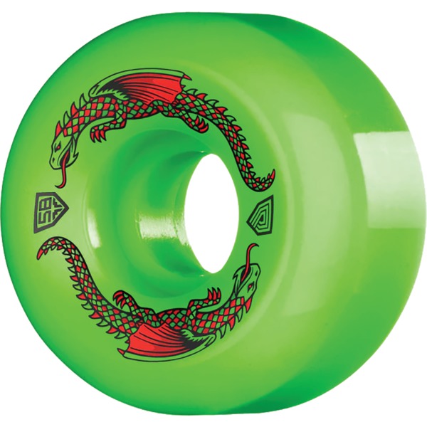 Powell Peralta Dragon Formula Rat Bones II Green Skateboard Wheels 33mm CP - 58mm 93a (Set of 4)