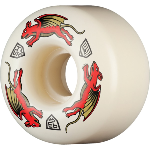 Powell Peralta Dragon Formula Nano Rat Red / Natural Skateboard Wheels 34mm CP - 54mm 93a (Set of 4)