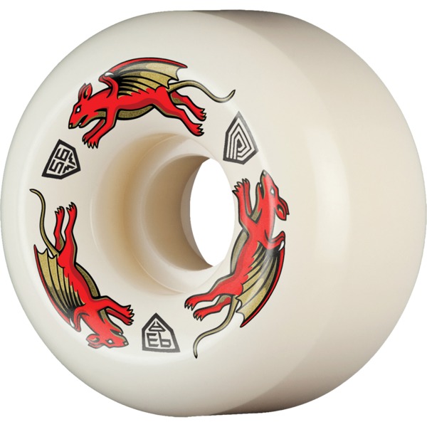 Powell Peralta Dragon Formula Nano Rat Red / White Skateboard Wheels 36mm CP - 56mm 93a (Set of 4) Powell Peralta Dragon Formula Nano Rat Red / White Skateboard Wheels 36mm CP - 56mm 93a (Set of 4)
