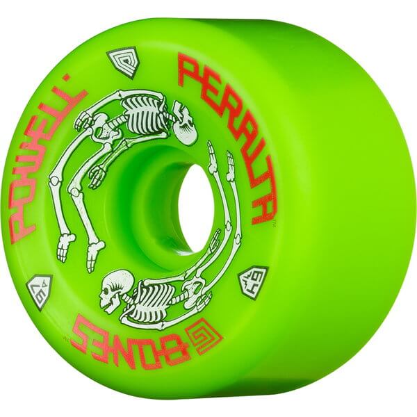 Powell Peralta G Bones Green Skateboard Wheels - 64mm 97a (Set of 4)