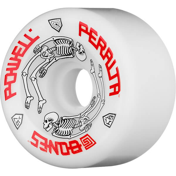 Powell Peralta G Bones White Skateboard Wheels - 64mm 97a (Set of 4)