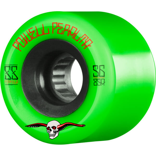 Powell Peralta G-Slides Green / Black Skateboard Wheels - 56mm 85a (Set of 4)