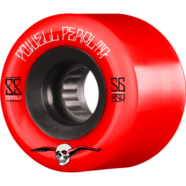 Powell Peralta G-Slides Red / Black Skateboard Wheels - 56mm 85a (Set of 4)