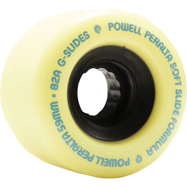 Powell Peralta G-Slides Soft-Slides Yellow / Black / Blue Skateboard Wheels - 82a