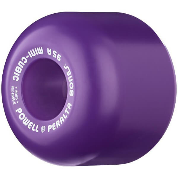 Powell Peralta Mini-Cubic Purple Skateboard Wheels - 64mm 95a (Set of 4)