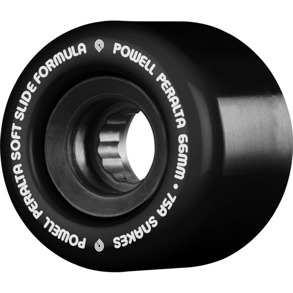 Powell Peralta Snakes Black / Black / White Skateboard Wheels - 66mm 75a (Set of 4)