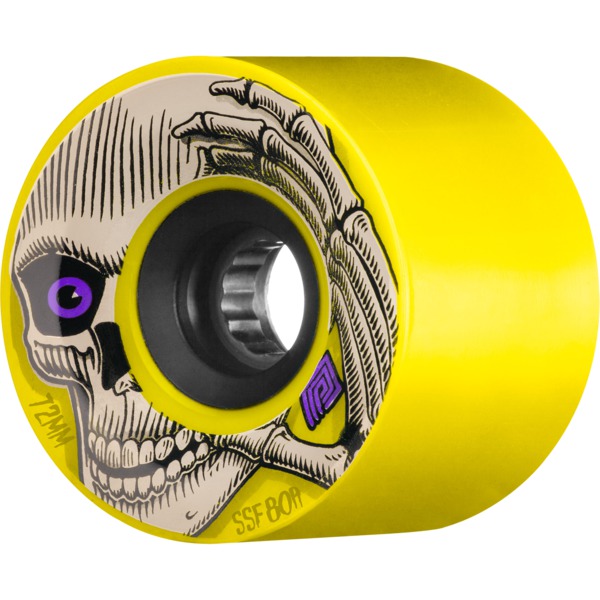 Powell Peralta Kevin Reimer Downhill Yellow Skateboard Wheels - 72mm 80a (Set of 4)