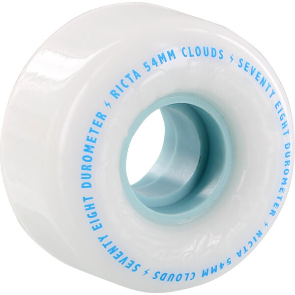 Ricta Wheels Clouds White / Blue Skateboard Wheels - 54mm 78a (Set of 4)
