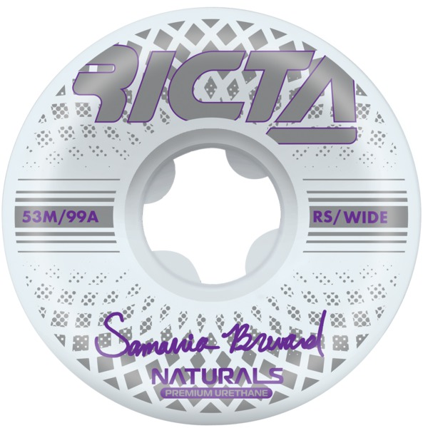 Ricta Wheels Samarria Brevard Reflective Naturals Wide Skateboard Wheels - 53mm 99a (Set of 4)