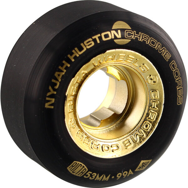 Ricta Wheels Nyjah Huston Chrome Core Black / Gold Skateboard Wheels