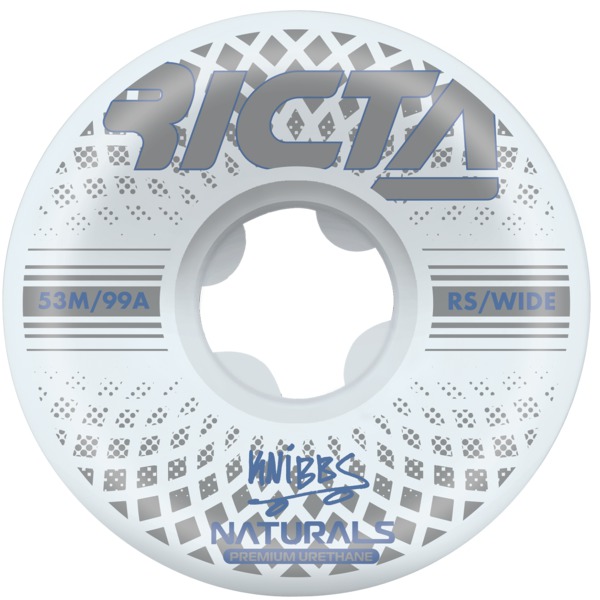 Ricta Wheels Jereme Knibbs Reflective White Skateboard Wheels - 53mm 99a (Set of 4)
