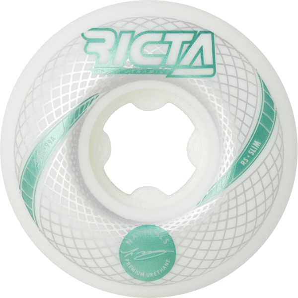 Ricta Wheels Maurio McCoy Vortex Naturals Slim White Skateboard Wheels - 54mm 99a (Set of 4)