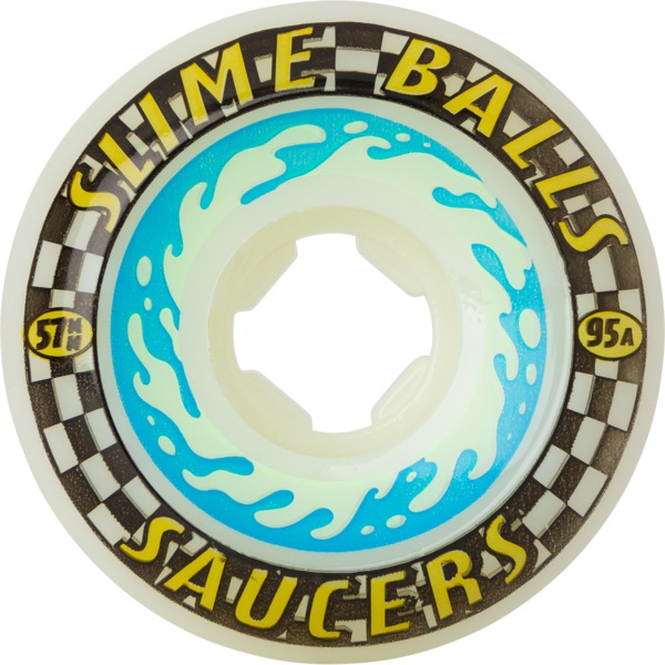 Santa Cruz Skateboards Slime Balls Saucers Skateboard Wheels - 57mm 95a (Set of 4)