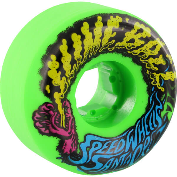 Santa Cruz Skateboards Vomits Mini Slime Balls Neon Green Skateboard Wheels  - 54mm 97a (Set of 4)