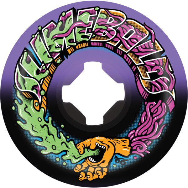 Santa Cruz Skateboards Slime Balls Speed Balls Purple / Black Skateboard Wheels - 53mm 99a (Set of 4)