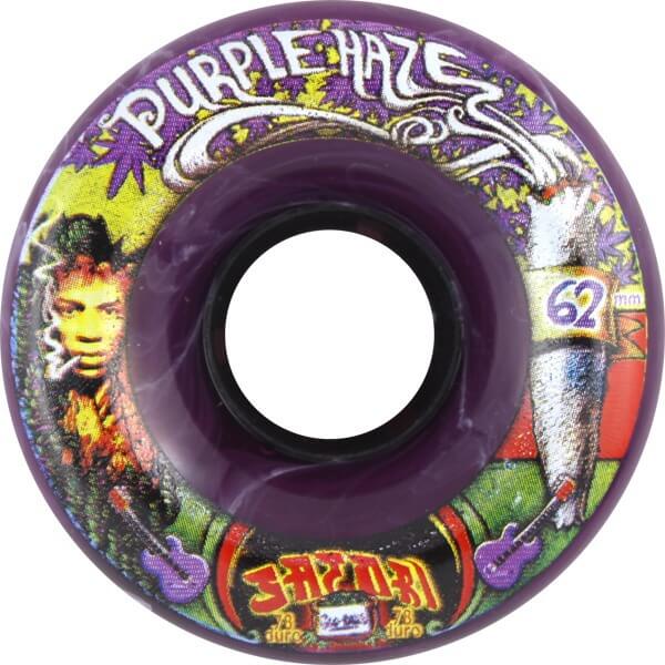 Satori Movement Goo Ball Purple Haze Clear Purple Skateboard Wheels - 62mm 78a (Set of 4)