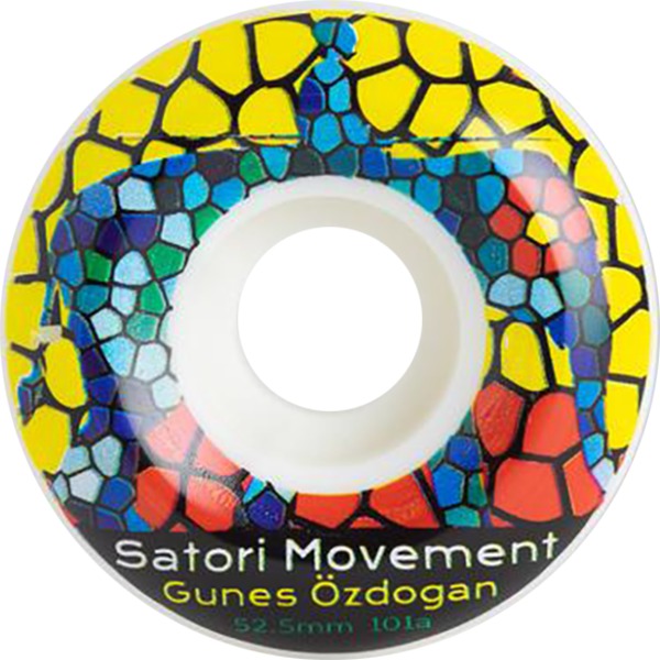Satori Movement Ozdogan Stain Glass White Skateboard Wheels - 52.5mm 80d (Set of 4)