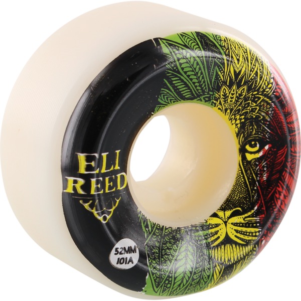 Satori Movement Eli Reed Lion Stripe White Skateboard Wheels - 52mm 101a (Set of 4)