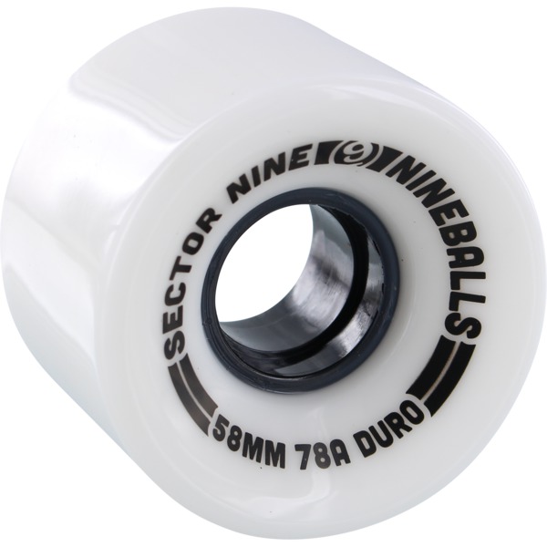 Sector 9 Nineballs Solid White Skateboard Wheels - 58mm 78a (Set of 4)