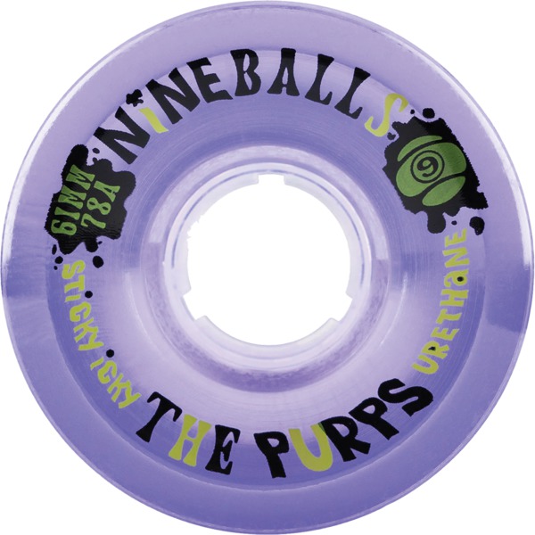 Sector 9 Nineballs Clear Purple Skateboard Wheels - 61mm 78a (Set of 4)