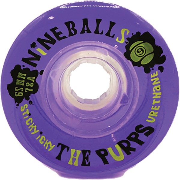 Sector 9 Nineballs Clear Purple Skateboard Wheels - 65mm 78a (Set of 4)
