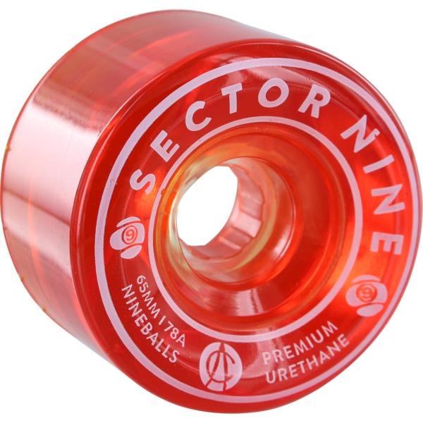 Sector 9 Nineballs Warm Red Skateboard Wheels - 65mm 78a (Set of 4)