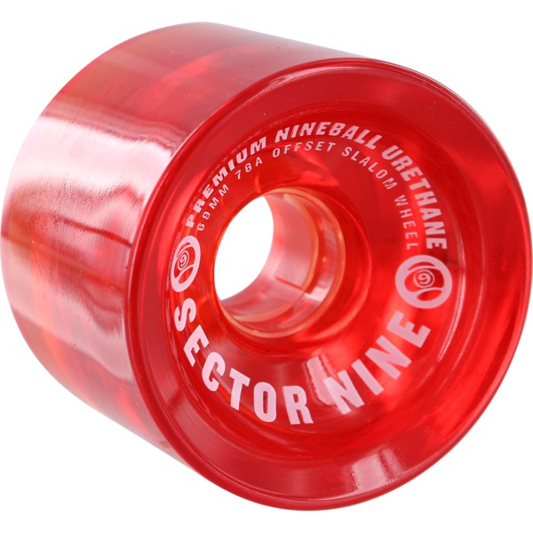 Sector 9 Nineballs Slalom Red Skateboard Wheels - 69mm 78a (Set of 4)