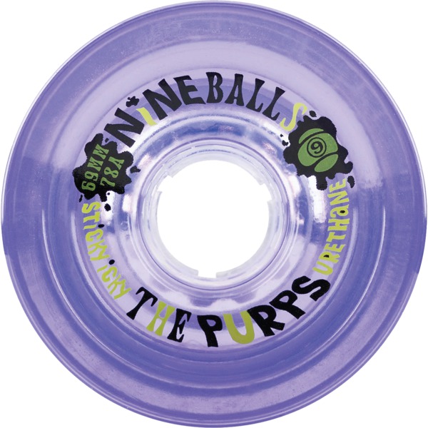 Sector 9 Nineballs Clear Purple Skateboard Wheels - 69mm 78a (Set of 4)