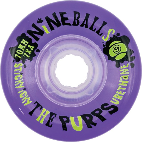 Sector 9 Nineballs Clear Purple Skateboard Wheels - 70mm 78a (Set of 4)