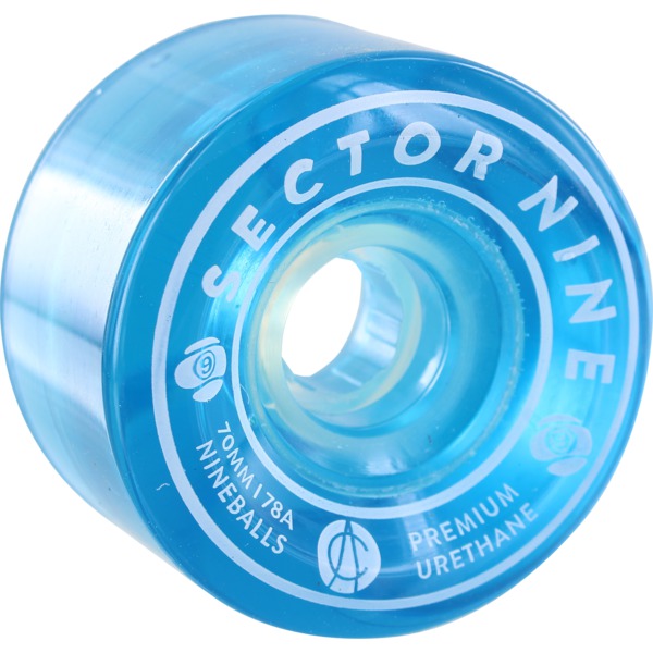 Sector 9 Nineballs Blue Skateboard Wheels - 70mm 78a (Set of 4)
