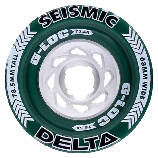 Seismic Skate Systems Delta G-Loc Green Skateboard Wheels - 78mm 75a (Set of 4) Seismic Skate Systems Delta G-Loc Green Skateboard Wheels - 78mm 75a (Set of 4)