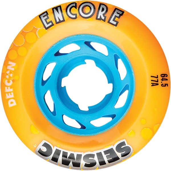Seismic Skate Systems Encore Mango Defcon Skateboard Wheels - 64.5mm 77a (Set of 4)
