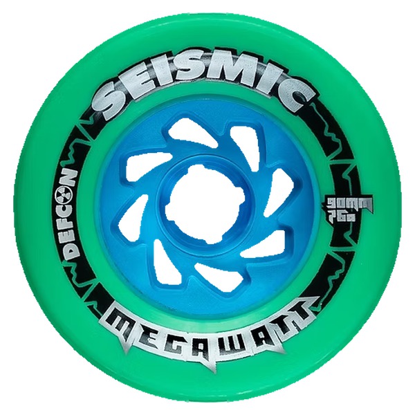 Seismic Skate Systems Megawatt Mint Defcon Skateboard Wheels - 90mm 76a (Set of 4)