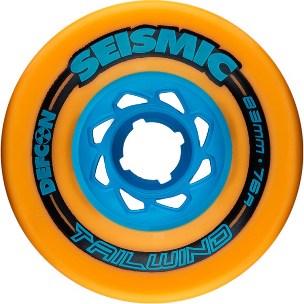 Seismic Skate Systems Tailwind Mango / Blue Skateboard Wheels - 83mm 76a (Set of 4)