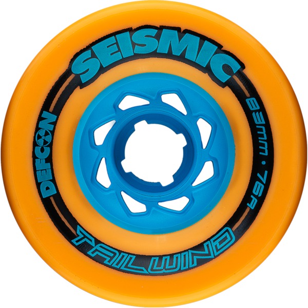 Seismic Skate Systems Tailwind Mango / Blue Skateboard Wheels - 83mm 76a (Set of 4)