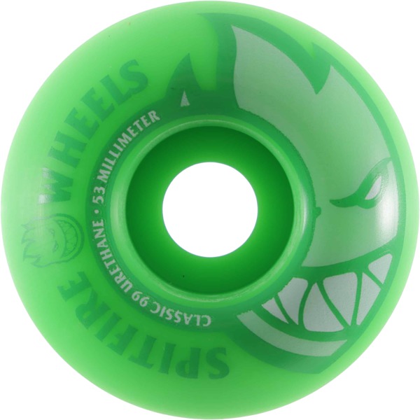 Spitfire Wheels Bighead Neon Green Skateboard Wheels - 53mm 99a (Set of 4)