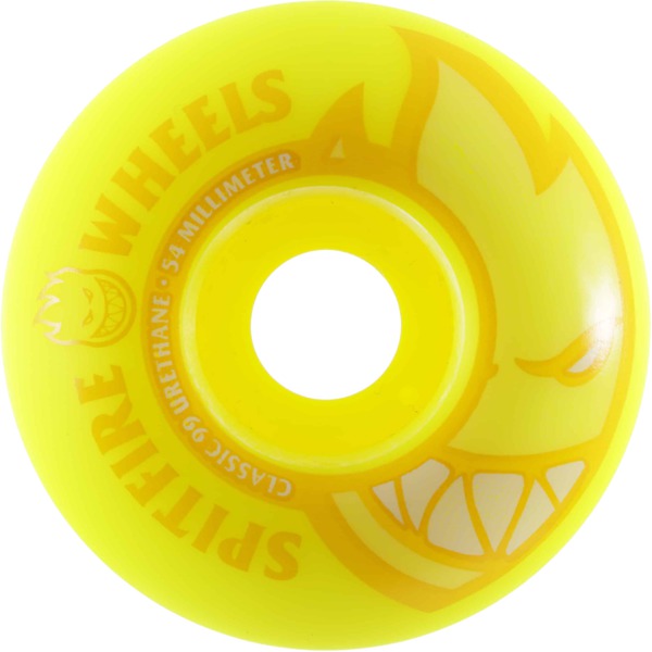 Spitfire Wheels Bighead Neon Yellow Skateboard Wheels - 54mm 99a (Set of 4)