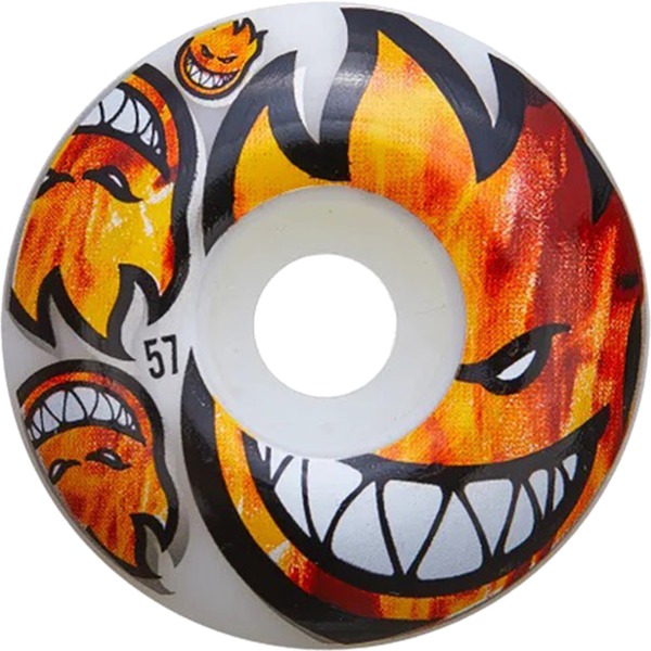 Spitfire Wheels Burn Posse White Skateboard Wheels - 57mm 99a (Set of 4)