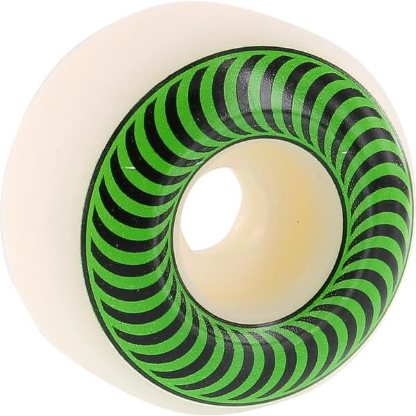 Spitfire Wheels Classics White / Green Skateboard Wheels - 52mm 99a (Set of 4)