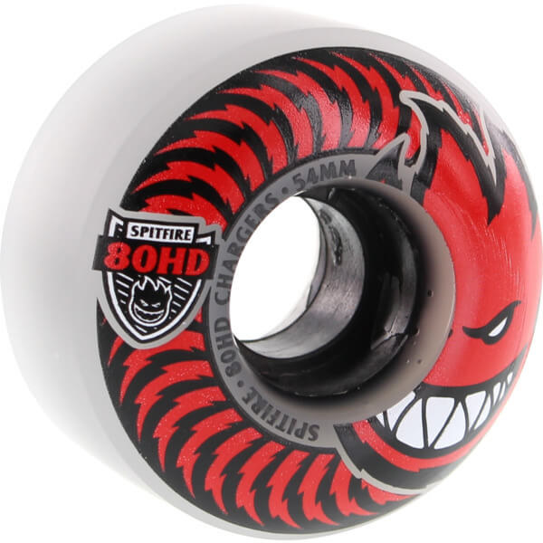 Spitfire Wheels 80HD Charger Classic Clear / Red Skateboard Wheels - 54mm 80d (Set of 4)