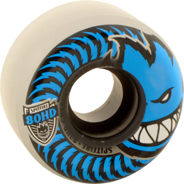 Spitfire Wheels 80HD Charger Conical Clear / Blue Skateboard Wheels - 54mm 80d (Set of 4)