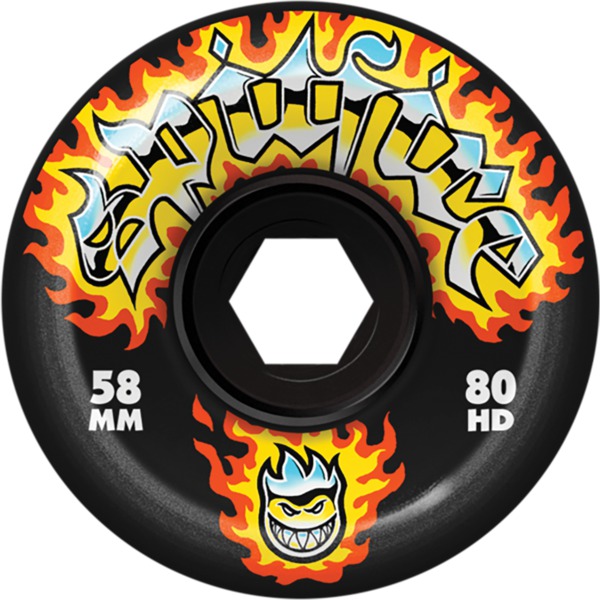 Spitfire Wheels 80HD Chrome Venom Black Skateboard Wheels - 58mm 80a (Set of 4)