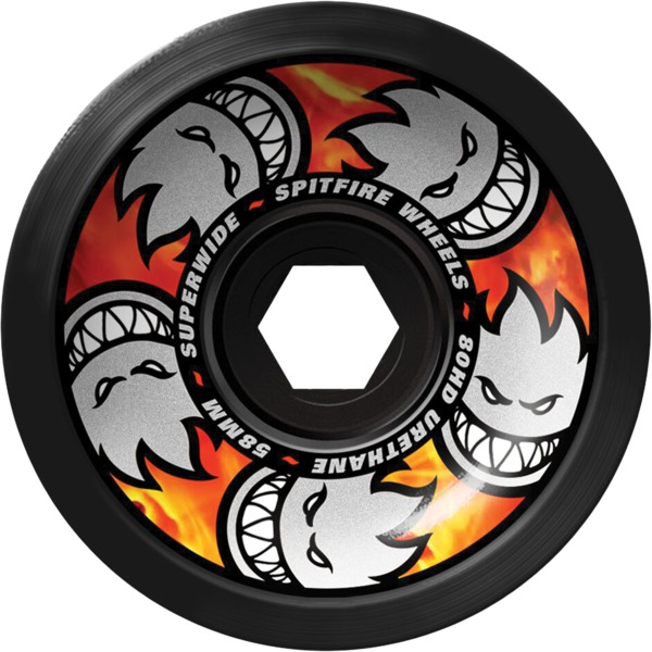 Spitfire Wheels 80HD Superwide Multiball Black Skateboard Wheels - 58mm 80a (Set of 4) Spitfire Wheels 80HD Superwide Multiball Black Skateboard Wheels - 58mm 80a (Set of 4)