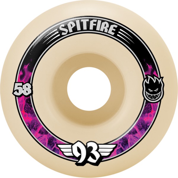 Spitfire Wheels Formula Four Radial Natural Skateboard Wheels - 58mm 93a (Set of 4)