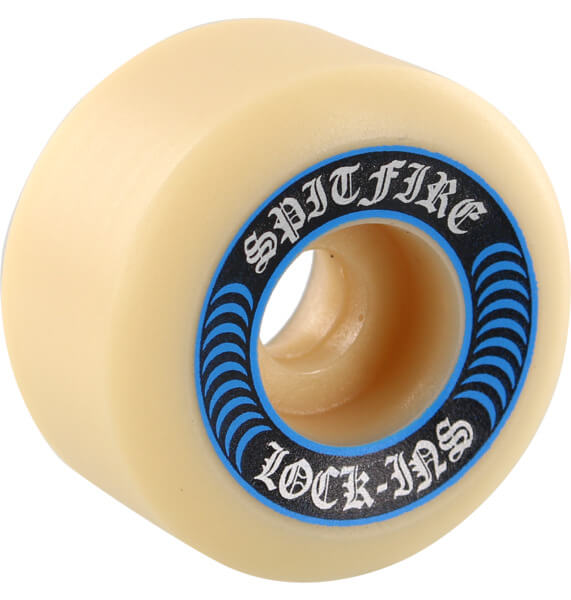 Spitfire Wheels Formula Four Lock-Ins White / Blue Skateboard Wheels - 53mm 99a (Set of 4)