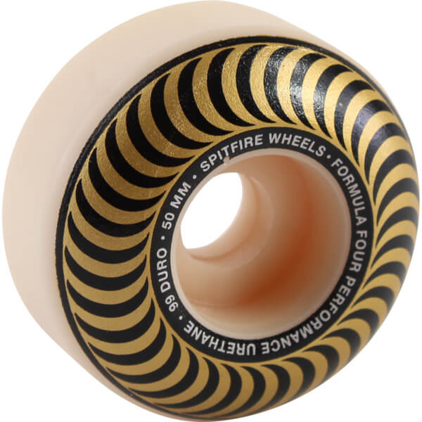 Spitfire Wheels Formula Four Classic Swirl White w/ Bronze Skateboard Wheels - 50mm 99a (Set of 4)
