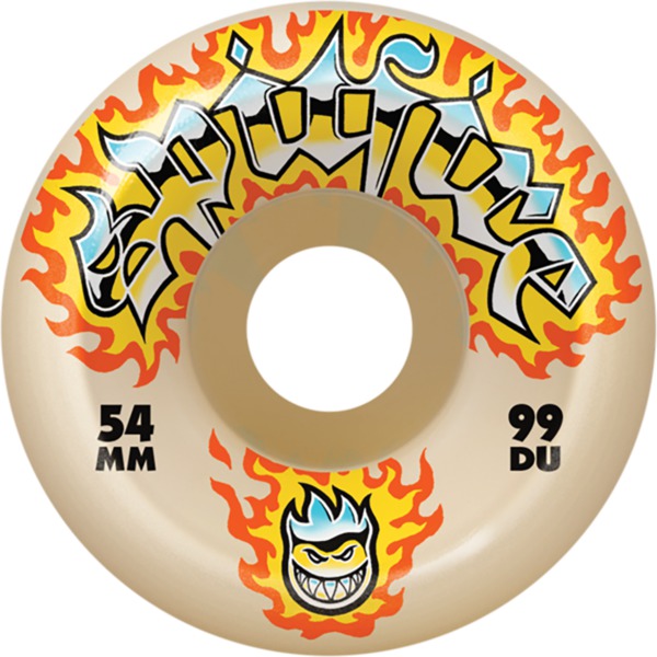 Spitfire Wheels Formula Four Conical Full Chrome Venom Natural Skateboard Wheels - 54mm 99a (Set of 4)