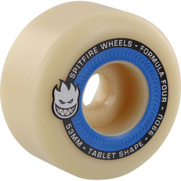 Spitfire Wheels Formula Four Tablets Natural / Blue Skateboard Wheels - 53mm 99a (Set of 4)