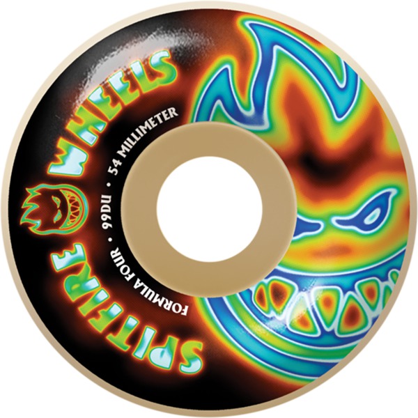 Spitfire Wheels Formula Four Radioactive Bighead Natural Skateboard Wheels - 54mm 99a (Set of 4)