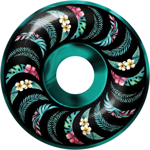 Spitfire Wheels Formula Four Classic Floral Teal / Black Swirl Skateboard Wheels - 53mm 99a (Set of 4) Spitfire Wheels Formula Four Classic Floral Teal / Black Swirl Skateboard Wheels - 53mm 99a (Set of 4)